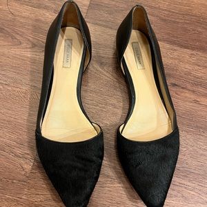 Cole Haan horse hair d’orsay classic black leather ‘Amalia’ flats - sz 8.5